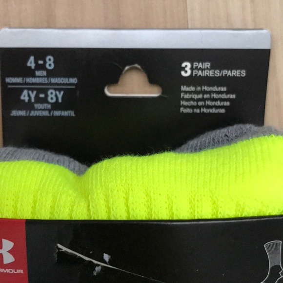 NWT UA Under Armour HeatGear 3-pack Crew Socks M - Picture 3 of 8